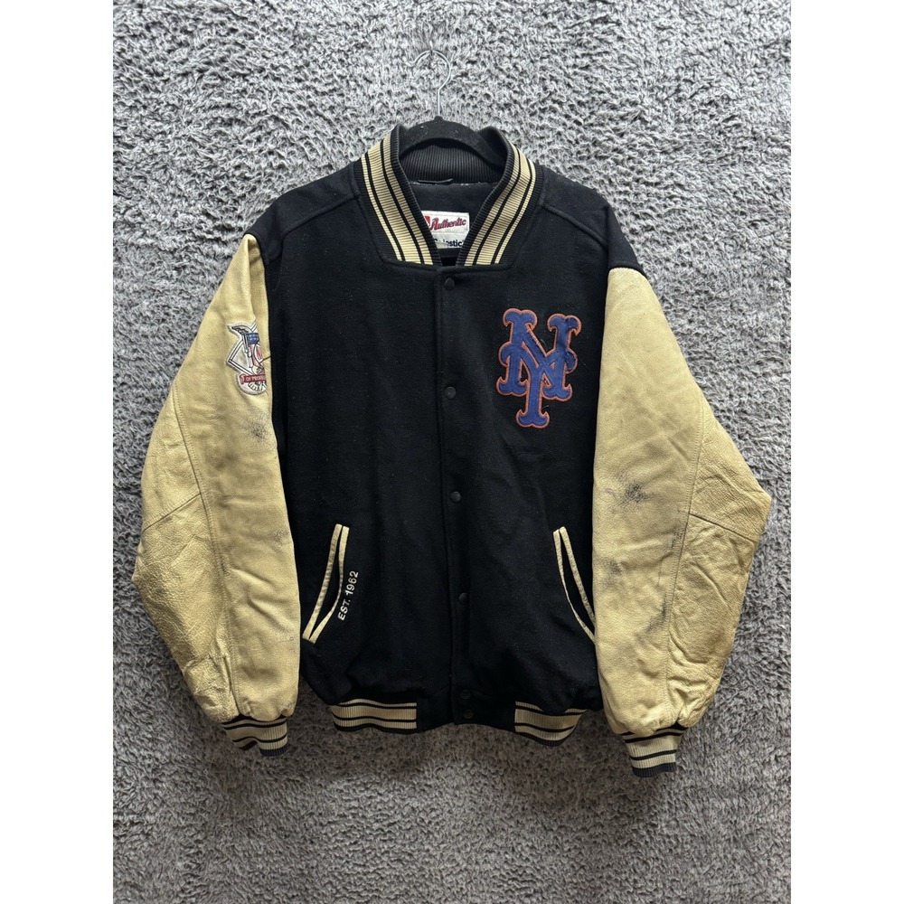 Mets Black and Tan Varsity Jacket